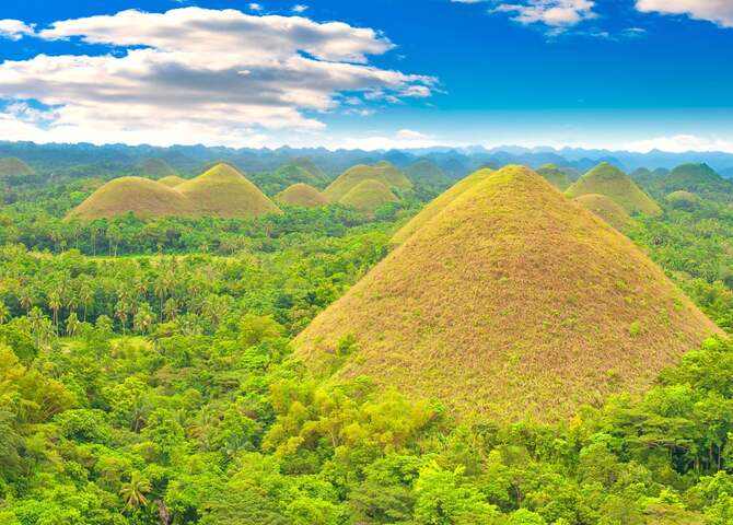Chocolate hills in Bohol Island, Philippines