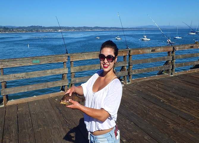 You can go fishing at Capitola Wharf: