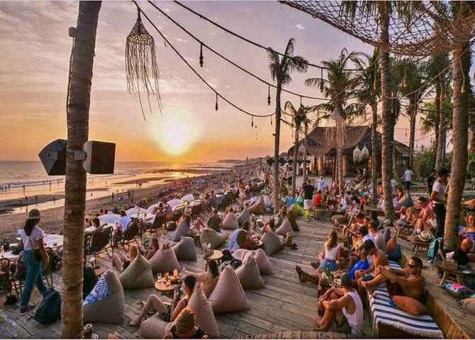 The hippest area to stay in Bali is Canggu.